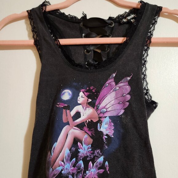 Lace-Up Back Fairy Top - Picture 1 of 5